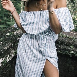 Faithfull the brand cold shoulder dress